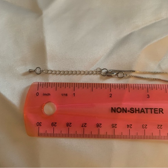 NEW! Silver rhodium necklace with beautiful pendant  with Swarovski crystals - Picture 6 of 7